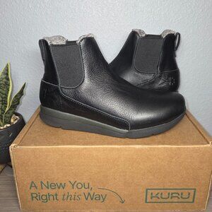 NEW!!! KURU LUNA Black Leather Chelsea Boot, Arch Support – Size: 8.5